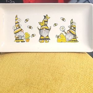 Whimsical Heartland Hive Gnome Rectangular Plate